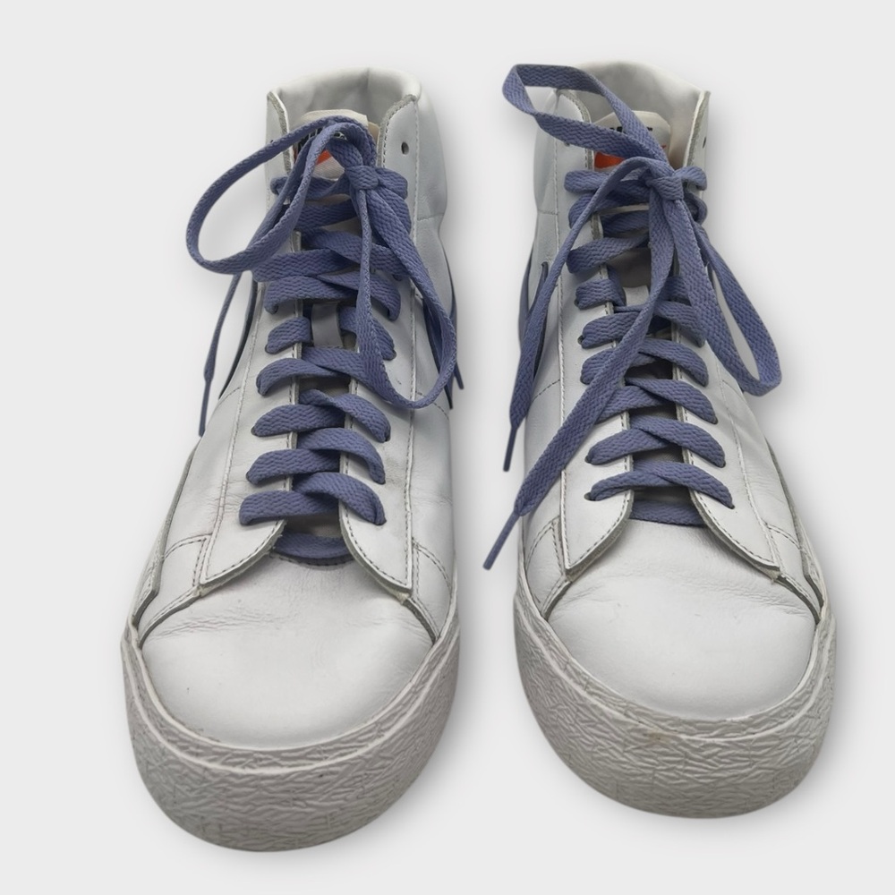 Nike Blazer Mid Custom With Name KAYLEE On Back Women’s 9.5 White Lavender NICE! - Picture 4 of 7